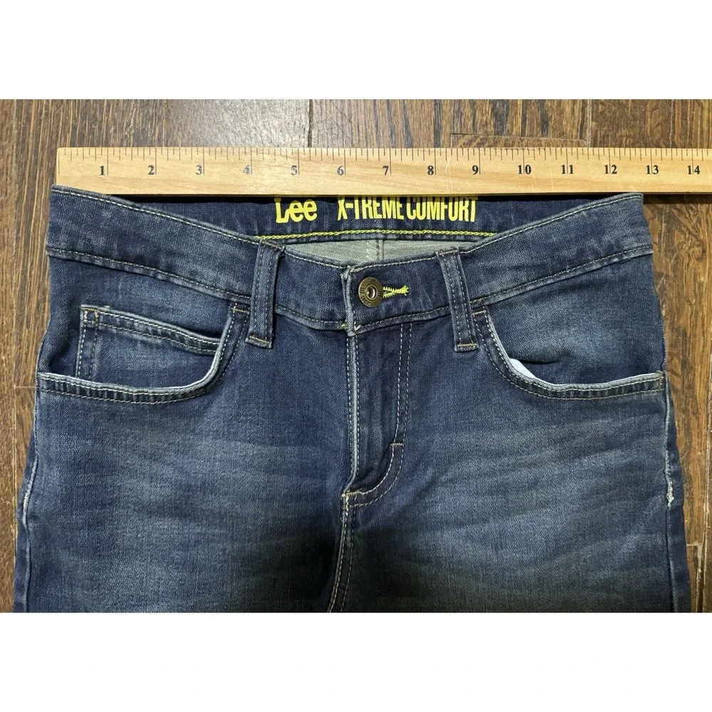 Lee X-treme Comfort‎ Straight Jeans Boys 10 Regular Blue Excellent Adjustable